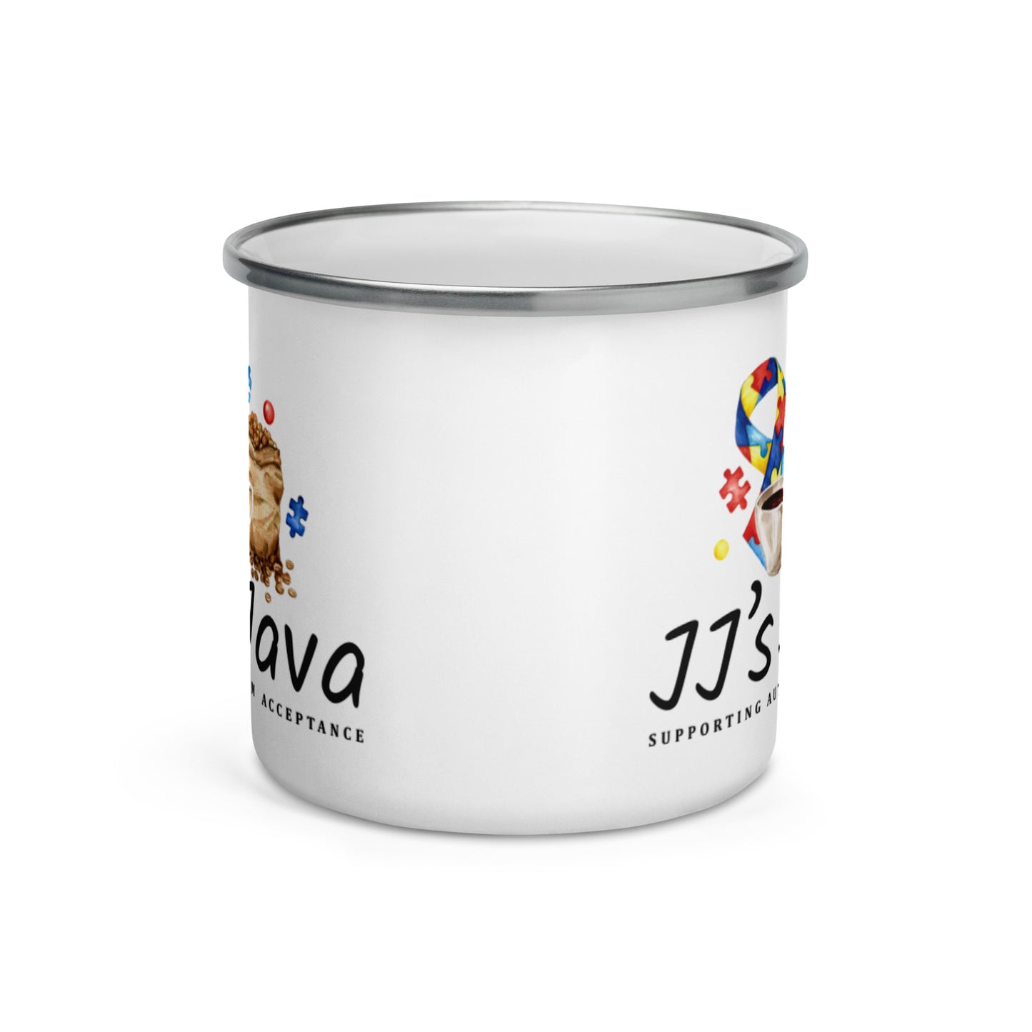 JJ's Java enamel mug